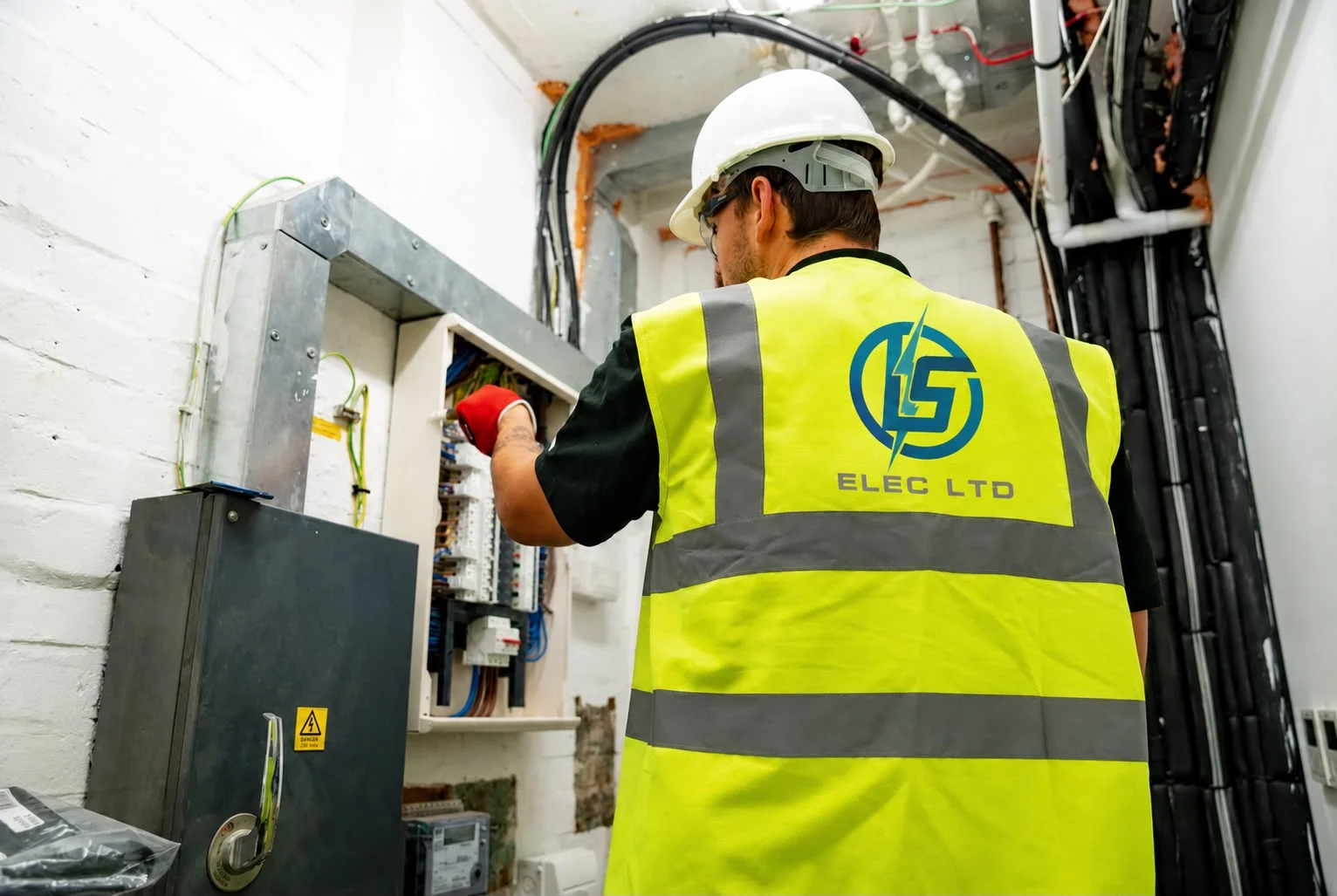 LS Elec engineer working on a commercial distribution board